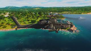 Guam coastline with DCS AH64D in Virtual Reality No comment [upl. by Legnaesoj]