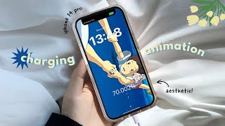 how to set custom charging animations on iPhone 📱✨ iOS16  iPhone 14 pro [upl. by Nazus555]