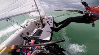 420 extreme sailing  50 kts  GoPro hero 5 [upl. by Gettings]