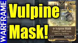 Up to the task How to get Vulpine Mask  Warframe Update 183 Farming Guide 1080HD [upl. by Natsud]