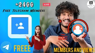 How To Get Free Telegram Members And Views  2023 New Working App  Increase For Free [upl. by Nylisoj]