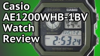 Casio AE1200WHB1BV Watch Review [upl. by Koenraad]