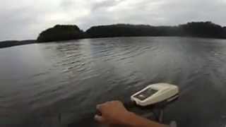 minn kota trolling motor 17 pounds thrust test drive in burke lake [upl. by Adamski]