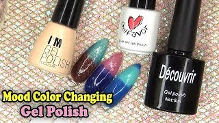 Acrylic Nails Tutorial  Nail Haul  Mood Color Changing Gel Polish  Demo and Review [upl. by Notsrik]