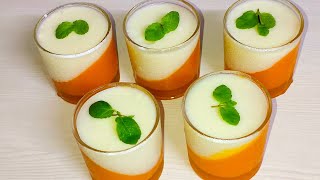 Mango Panna CottaMango Milk PuddingVery Easy And Delicious Recipe [upl. by Yadahs]