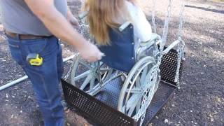 How to safely use the Wheelchair Platform Swing from SportsPlay Equipment [upl. by Dahsra40]