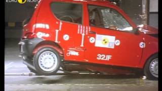 Euro NCAP Fiat Seicento 2000 Crash test [upl. by Maurer]