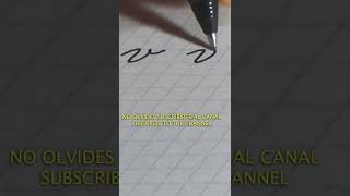 COMO HACER letra V en CURSIVA MINUSCULA  HOW TO MAKE letter V in CURSIVE letra cursiva Caligrafia [upl. by Ggerc]