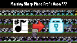 Massing Sharp Piano Item Farmable Bikin Unlimited Cuan  Growtopia Indonesia [upl. by Nylg739]