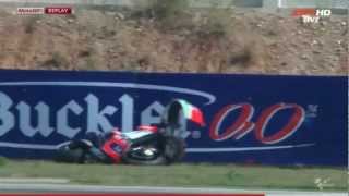 Nicky Hayden crash 2012 in Aragon [upl. by Dannel]