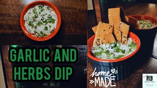 Garlic and Herbs Dip  Homemade  Chip Dip  Quick and Easy [upl. by Annaitat]