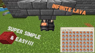 Simple 120 Lava Farm Tutorial in Minecraft Bedrock [upl. by Suoinuj]