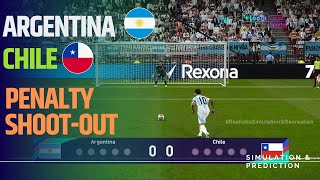 Penalty shootout ⚽ Chile  Argentina 🏆 AMERICA CUP 2024  Video game simulation [upl. by Colt200]