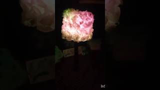 Easy Tissue flower Lamp 🌺🌺💡💡 likeshareshortsfeed shortsarttissue artsubscribe [upl. by Donalt]