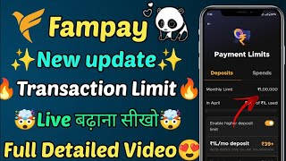 Fampay me Transaction limit kaise badhaye  How to increase Fampay transaction limit  Famapp [upl. by Skipper636]