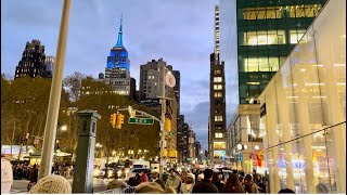 Walking The Macys Thanksgiving Day Parade Route 2023 [upl. by Arabele269]