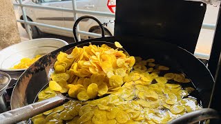 Kerala Special Raw Banana Chips Making  Kerala Banana Chips [upl. by Reggy]