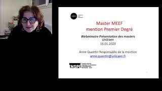 Webinaire Master MEEF mention 1er degré [upl. by Easter]