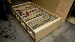 How to make a twin bed with drawers by DIY with Chris [upl. by Knick457]