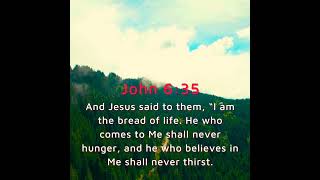 john 635 Jesus said Im the bread of lifebibleverse bibleverseofthedayencouragement jesus [upl. by Hazrit793]