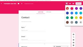 Créer un formulaire de contact avec Google Forms [upl. by Ruffo567]