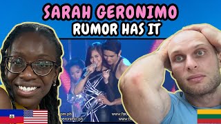 REACTION TO Sarah Geronimo  Rumor Has It Live Performance FIRST TIME HEARING [upl. by Ehsom312]