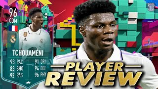 FULLY UPGRADED 96 LEVEL UP TCHOUAMENI PLAYER REVIEW  OBJ PLAYER  FIFA 23 Ultimate Team [upl. by Naic9]