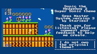 Sonic the Hedgehog 2  Super Sonic theme Sega Master System cover version 3 [upl. by Kuehn]