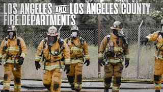 LA amp LA COUNTY FIRE DEPARTMENTS • FIREFIGHTERS MOTIVATION 2021 [upl. by Repinuj]