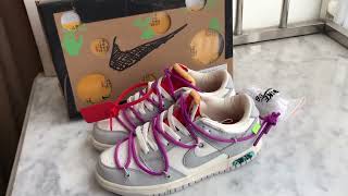 OFFWHITE X NIKE DUNK LOW DEAR SUMMER  45 OF 50 DM1602101 [upl. by Zuliram636]