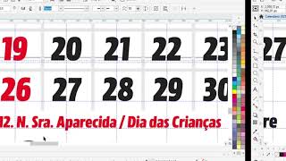 Calendário 2025 Editável No CorelDraw [upl. by Sucramel]