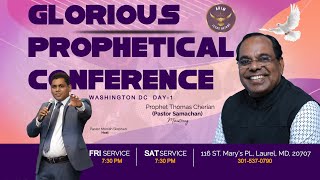 🔴🅻🅸🆅🅴  Day 1  Glorious Prophetical Conference Washington DC 24  Pr Samachan Ministering  AHIM [upl. by Spearman]