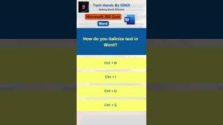 How do you italicize text in Word WordTraining WordQuiz Microsoft365 MSWordQuiz OfficeTips [upl. by Peggi739]