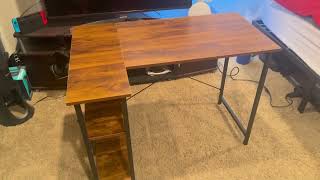 CubiCubi 40 Inch Small L Shaped Computer Desk Review [upl. by Edalb]