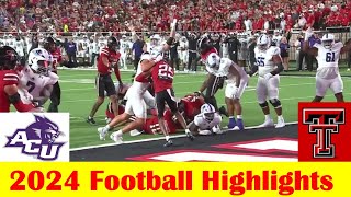 Abilene Christian vs Texas Tech Football Game Highlights 8 31 2024 [upl. by Barthel]