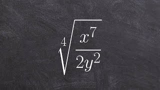 Rationalize the denominator of fourth root of a rational monomial [upl. by Moise]