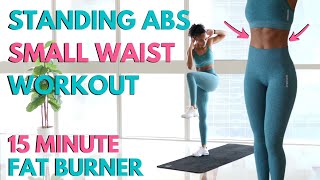 VERY SWEATY STANDING ABS WORKOUT  CORE BURNER 🔥 [upl. by Nnyledam]