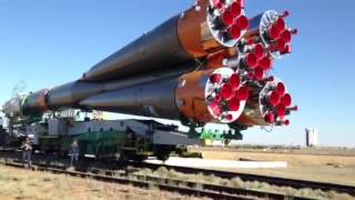 UND in Space Soyuz rocket on train [upl. by Llerahs103]