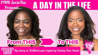 VLOG A Day in the Life … watch as DaNietra gets styled by frecklyfacestudio [upl. by Eolhc]