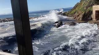 Grosse houle et banc de vélelles au port de lAyguade du Levant [upl. by Jez]