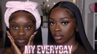 Detailed Soft Glam Everyday Makeup Routine For Dark Skin WOC  Beginner Friendly Step By Step [upl. by Htaeh]