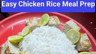 Easy Chicken Rice Meal Prep without oilfood healthy fooddiet non veg item [upl. by Biel]