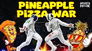 Olympics 2024 Pineapple Pizza war escalates between Italy and Hong Kong after Fencing bout [upl. by Iramo]