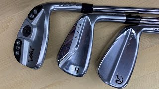 Club Junkie Players Distance Iron Shootout PXG vs TaylorMade vs Takomo [upl. by Bathulda]