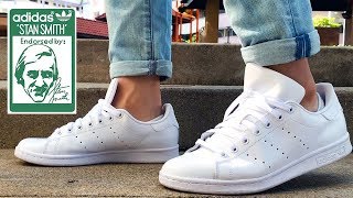 Adidas Stan Smith All White Review  On Feet [upl. by Nnylyoj405]