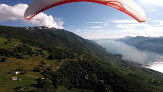 Tandem Paragliding Malcesine  Flying over Lake Garda [upl. by Kroll676]