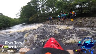 Classic section of the River Tees with STCC  Plenty of fun Cotherstone to Barnard Castle 06m [upl. by Malony]