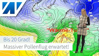 Allergiker aufgepasst Starker Pollenflug beginnt Kräftige Erwärmung bringt bis zu 20 Grad [upl. by Idnak539]