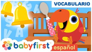 Larry el loro en español  Aprender Nuevas Palabras  Vocabulario para Niños  Baby First Español [upl. by Langer]