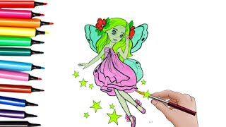 Coloring Fairy  Coloring Book [upl. by Nrek]